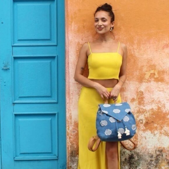 Angelica Backpack by Mercado Global Anthropologie - NWT Sunset Pink - Picture 3 of 5